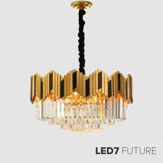 Ritz - ZigZag Gold Odeon Chandelier